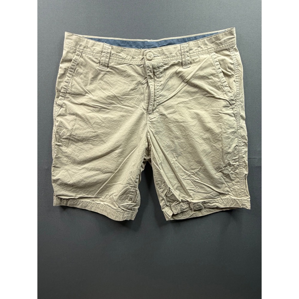 Columbia Shorts Mens Tan Khaki Cotton Blend Outdoor Casual 32